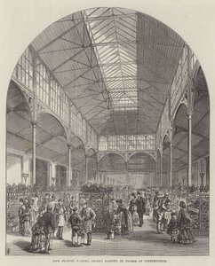 Nuevo Mercado de Flores, Covent Garden, en construcción de Frank Watkins